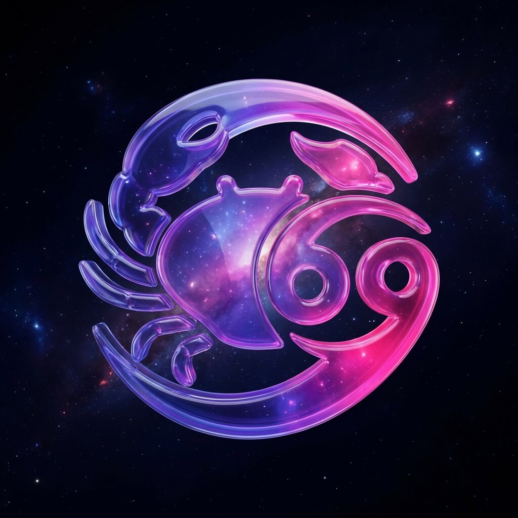 Cancer zodiac sign symbol