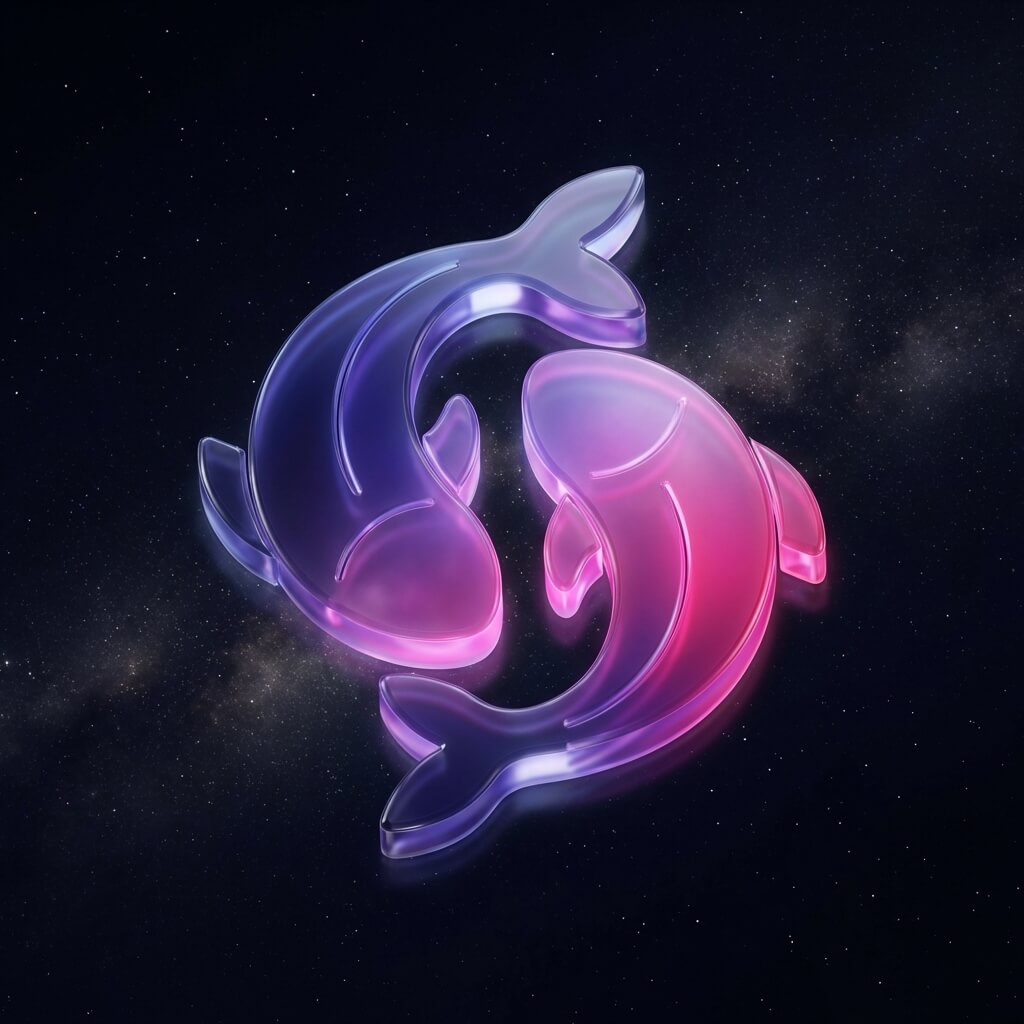 Pisces zodiac sign symbol